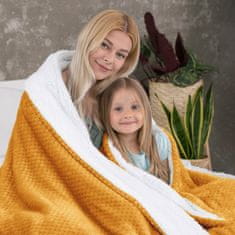 FLHF Shleepy Orange Embossed Jacquard Modern Blanket 130x180 AmeliaHome