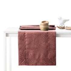 FLHF Ubrus Gaia Pink Embossed Floral 40x120 AmeliaHome