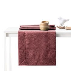 FLHF Ubrus Gaia Pink Embossed Floral 40x140 AmeliaHome