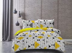 FLHF Povlečení DUCATO žluté s geometrickým motivem 155x220_80x80*1 dekorační materiál