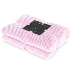 FLHF Henry Powder Pink Embossed Jacquard Modern Blanket 170x200 DecoKing