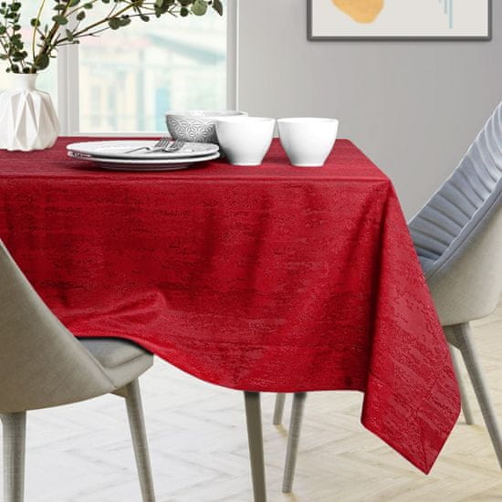 FLHF Moderní reliéfní ubrus Vesta Maroon 140x200 AmeliaHome