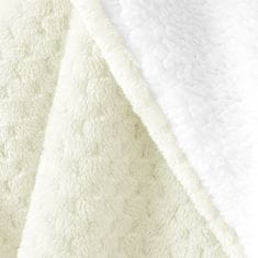 FLHF Shleepy Cream Embossed Jacquard Modern Blanket 130x180 AmeliaHome