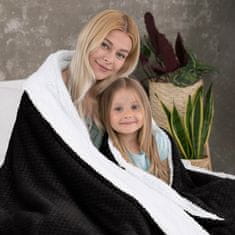 FLHF Shleepy Black Embossed Jacquard Modern Blanket 130x180 AmeliaHome