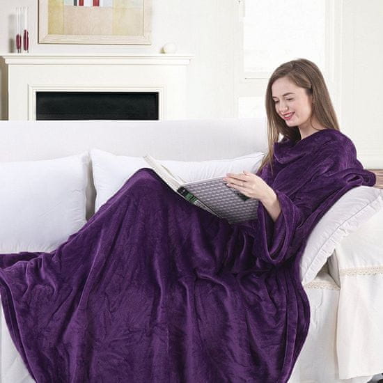 FLHF Lazy Purple Smooth Classic Blanket 150x180 DecoKing