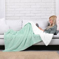 FLHF Shleepy Mint Pressed Jacquard Modern Blanket 170x210 AmeliaHome