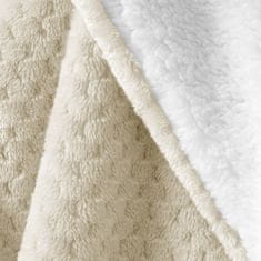 FLHF Shleepy Beige Embossed Jacquard Modern Blanket 220x240 AmeliaHome