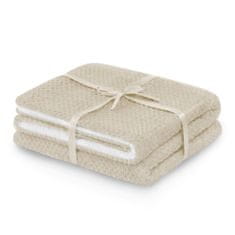 FLHF Shleepy Beige Embossed Jacquard Modern Blanket 220x240 AmeliaHome