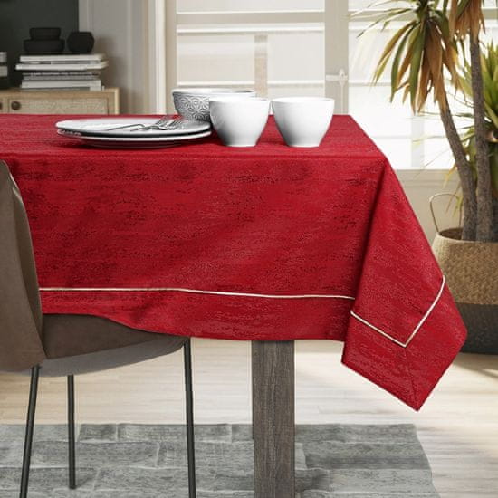 FLHF Moderní reliéfní ubrus Vesta Maroon 140x450 AmeliaHome