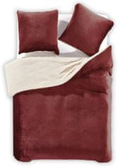 FLHF TEDDY ložní prádlo barva bordó hladký klasický motiv 200x200+80x80*2 dekorování