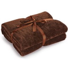 FLHF Henry Brown Embossed Jacquard Modern Blanket 220x240 DecoKing