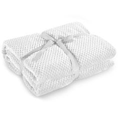 FLHF Henry White Embossed Jacquard Modern Blanket 220x240 DecoKing