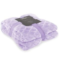 FLHF Sardi Lilac Embossed Geometric Blanket 220x240 DecoKing