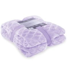 FLHF Sardi Lilac Embossed Geometric Blanket 220x240 DecoKing