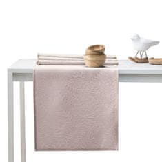 FLHF Ubrus Gaia Powder Pink Embossed Floral 115x180+35x180 AmeliaHome