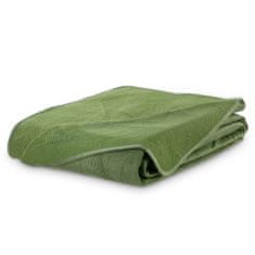 FLHF PALSHA přehoz na postel zelený vyšívaný moderní styl samet. polyester 240x260 ameliahome