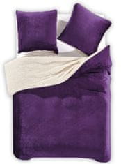FLHF Ložní prádlo TEDDY ve fialové barvě s hladkým klasickým motivem 200x200+80x80*2 dekorování