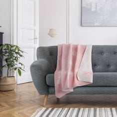 FLHF Zaria Powder Pink Deka s potiskem zvířat 150x200 AmeliaHome