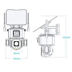Secutek Bateriová duální PTZ 4G IP kamera SHT-SPB5-4G se solárním panelem