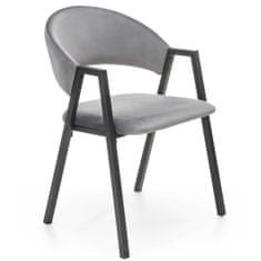 Halmar Jídelní židle K473 - šedá / černá