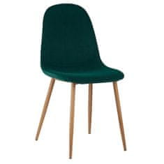 KONDELA Jídelní židle Lega - smaragdová (Velvet) / buk