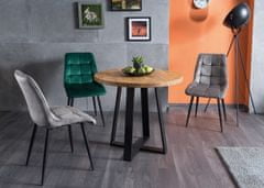 ATAN Jídelní čalouněná židle SIK VELVET zelená/černá