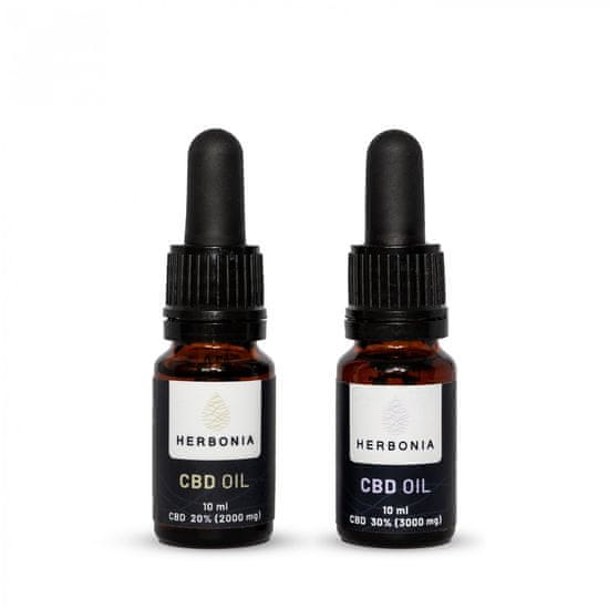 Herbonia Výhodný balíček pro pár (20% CBD Konopný olej, 10 ml + 30% CBD Konopný olej, 10 ml)