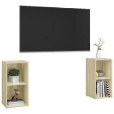 Vidaxl TV skříňky 2 ks dub sonoma 72 x 35 x 36,5 cm dřevotříska