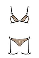 Passion Passion GABI Set (Beige), elegantní komplet dámského prádla S/M