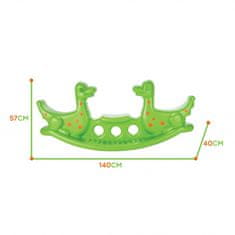 WOOPIE Woopie Bujak Wieloosobowy Dino Huśtawka Równoważna Zielona