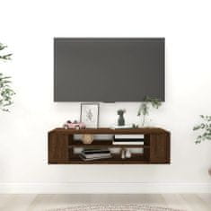 Greatstore Závěsná TV skříňka hnědý dub 100x30x26,5 cm kompozitní dřevo