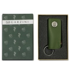 Garzini Minimalistická klíčenka z umělé kůže Lusso Vegan Cactus Green