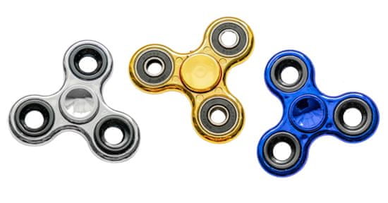 ORNATE Set Fidget Spinnerů - 3 kusy (chromované)