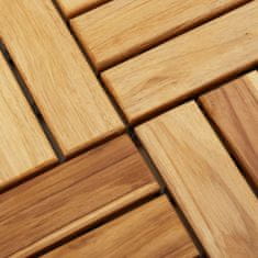 Greatstore Terasové dlaždice 10 ks 30x30 cm masivní teakové dřevo
