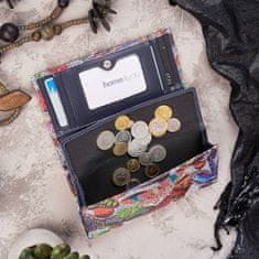 PAOLO PERUZZI Dámská barevná kožená peněženka s motýly Mr-08 Rfid