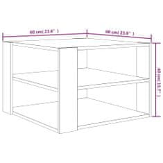 Vidaxl Konferenční stolek kouřový dub 60 x 60 x 40 cm kompozitní dřevo