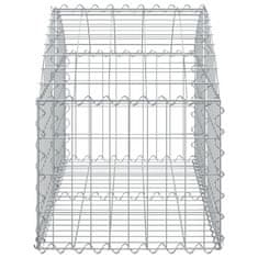 Vidaxl Klenutý gabionový koš 100 x 50 x 40/60 cm pozinkované železo