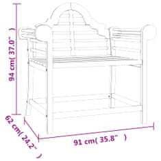 Vidaxl Zahradní židle 2 ks 91 x 62 x 94 cm masivní teakové dřevo