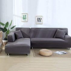 VivoVita Stretch&Sit SOFA – natahovací potah na pohovku - ROHOVÁ POHOVKA (2x dvě místa), šedá