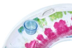 Bestway 43637 Nafukovací kruh/křeslo s úchyty Tie Dye, 118x117 cm