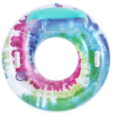 Bestway 43637 Nafukovací kruh/křeslo s úchyty Tie Dye, 118x117 cm