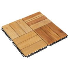 Vidaxl Terasové dlaždice 20 ks 30 x 30 cm masivní teakové dřevo