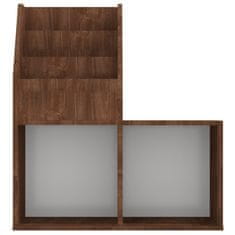 Greatstore Dětský regál na časopisy hnědý dub 71 x 30 x 78,5 cm kompozit