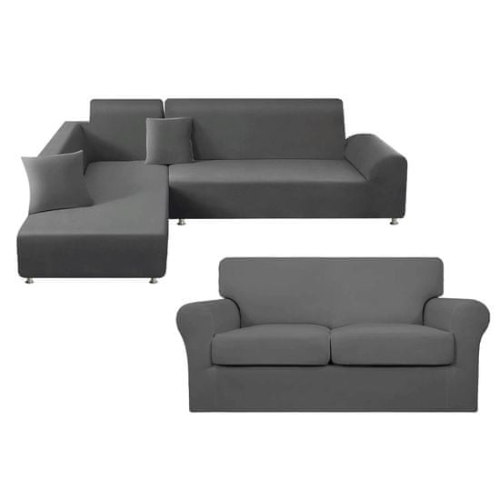 VivoVita Stretch&Sit SOFA – natahovací potah na pohovku - ROHOVÁ POHOVKA (2x dvě místa)