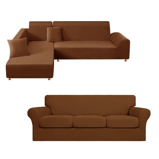 VivoVita Stretch&Sit SOFA – natahovací potah na pohovku - ROHOVÁ POHOVKA (2x tři místa)