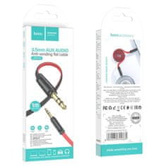 Hoco HOCO propojovací kabel 3,5mm na 3,5mm 1m - Černá/Červená KP25169