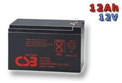 CSB Náhradni baterie 12V - 12Ah GP12120 F2 - kompatibilní s RBC4/6