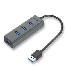 I-TEC USB 3.0 HUB 4-port, pasivní, integrovaný kabel 19cm