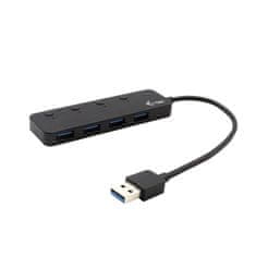 I-TEC USB 3.0 Metal HUB 4 Port s vypínači na jednotlivých portech