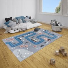 Hanse Home Dětský koberec Adventures 104537 Grey/blue 120x170 cm